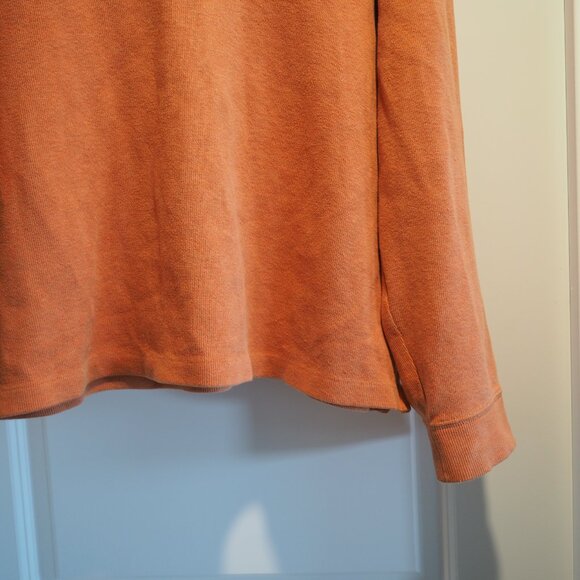 Polo by Ralph Lauren Men's Rust Orange Quarter-zip Sweater sz Medium 100% Cotton - Picture 7 of 15